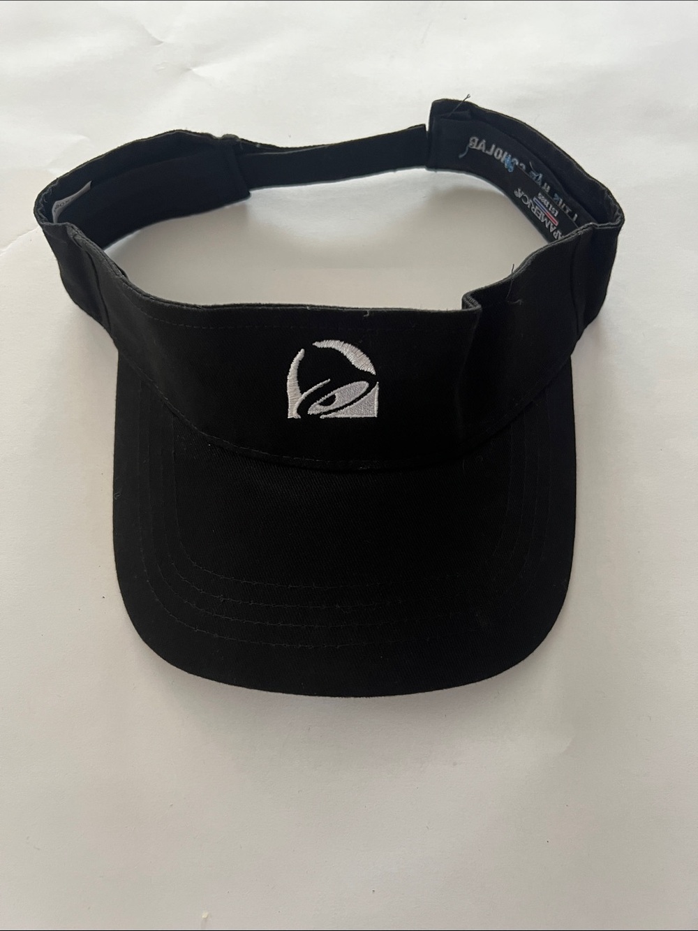 Black Embroidered Visor Hat - Unbranded